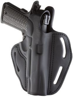 1791 Gunleather BHX1CLSBLR BHX  OWB Size 01 Stealth Black Leather Belt Slide Fits 4"-5" 1911 Right Hand