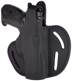 1791 Gunleather BHX3SBLR BHX  OWB Size 03 Stealth Black Leather Belt Slide Compatible w/Glock/S&W M&P Shield Right Hand