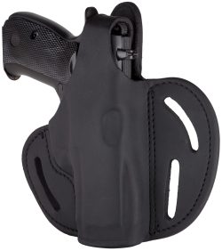 1791 Gunleather BHX5SSBLR BHX  OWB 05S Stealth Black Leather Belt Slide Fits Sig P320 Carry/Springfield XD-M Compact