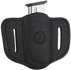 1791 Gunleather MAG11SBLA MAG1.1 Single Mag Holster Stealth Black Leather Belt Slide Compatible w/ Single Stack Ambidextrous