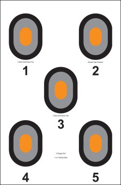 Action Target 530OC100 Bullseye  Bullseye Paper 23" x 35" Multi-Color 100 Per Box