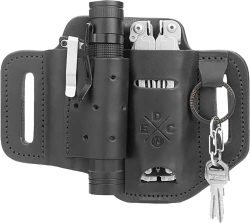 1791 Gunleather STESLFBLKA EDC Standard Easy Slide OWB Black Leather Belt Slide Ambidextrous