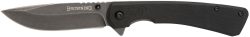 Browning 3220514 Branded Rock  EDC 3" Folding Drop Point Plain Black Stonewashed 7Cr17MoV SS Blade, Black G10 Handle