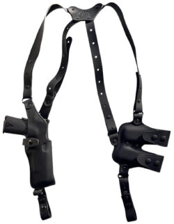 1791 Gunleather NSS1SBLVR  Optic Ready Shoulder Vertical Black Fits 1911 Right Hand